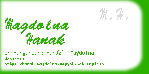 magdolna hanak business card